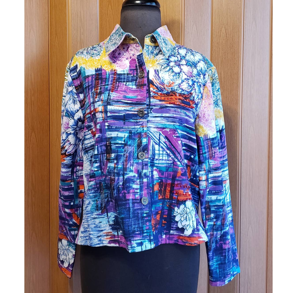 Raakhee cotton PS colorful button up jacket